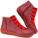 Minimalist Lace-Up Ankle Boots for Women – Effortless Style & Comfort