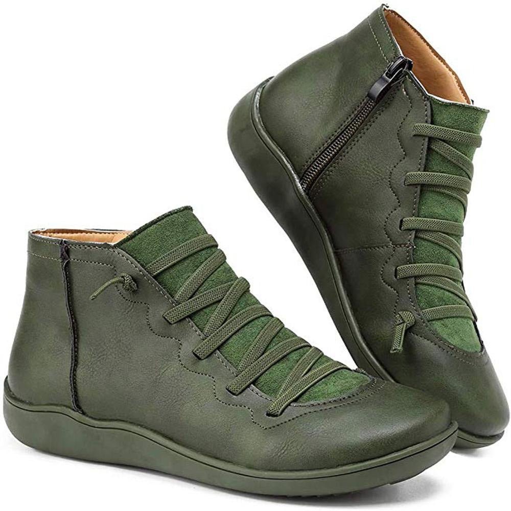 Minimalist Lace-Up Ankle Boots for Women – Effortless Style & Comfort