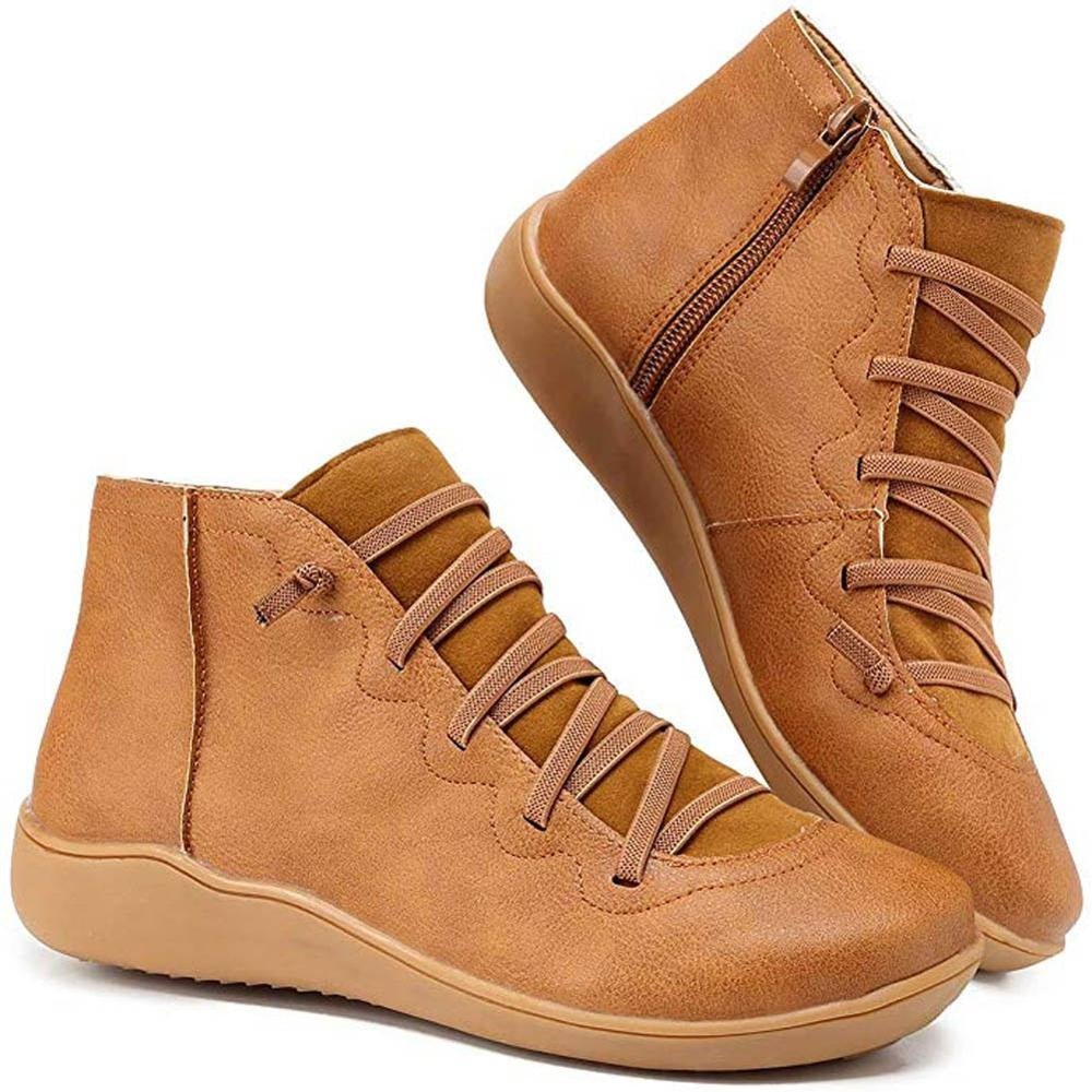 Minimalist Lace-Up Ankle Boots for Women – Effortless Style & Comfort