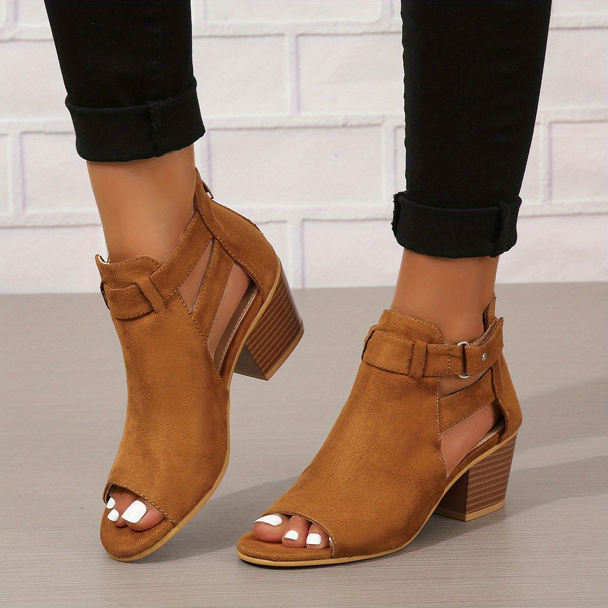 Open Toe Block Heel Sandals for Women – Stylish & Comfortable Design