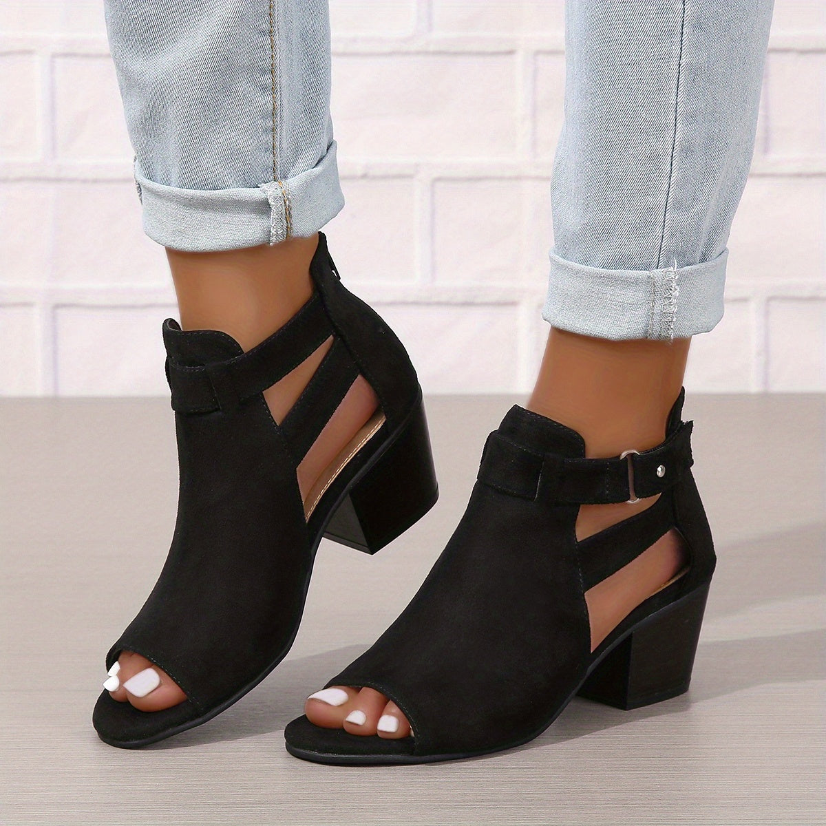 Open Toe Block Heel Sandals for Women – Stylish & Comfortable Design