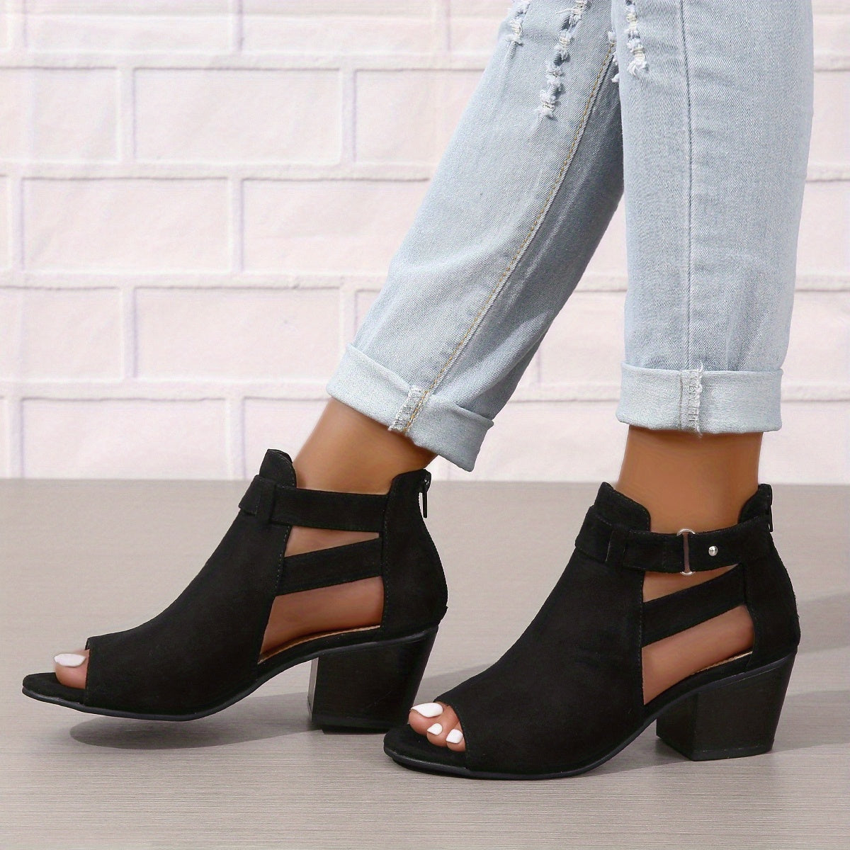 Open Toe Block Heel Sandals for Women – Stylish & Comfortable Design