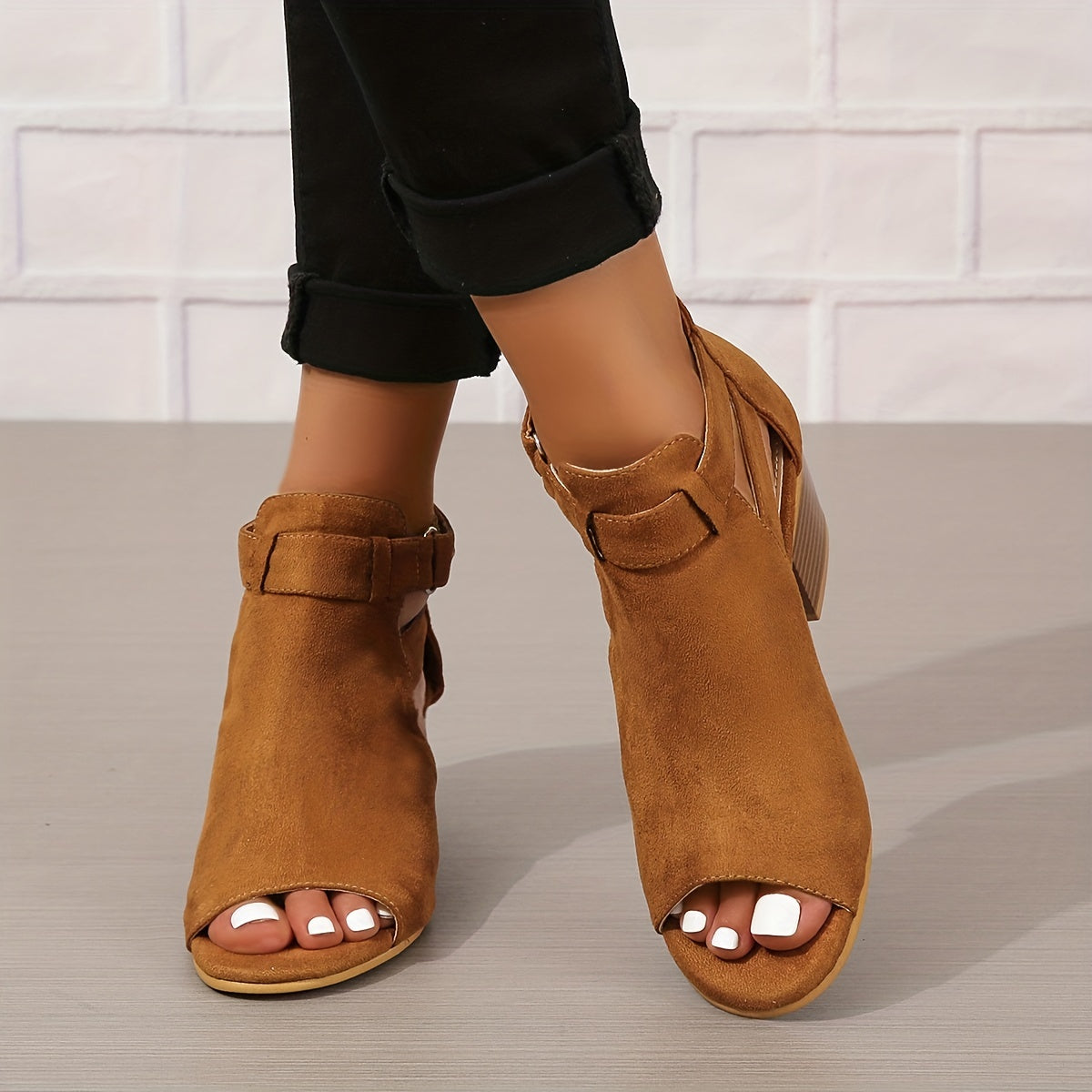 Open Toe Block Heel Sandals for Women – Stylish & Comfortable Design