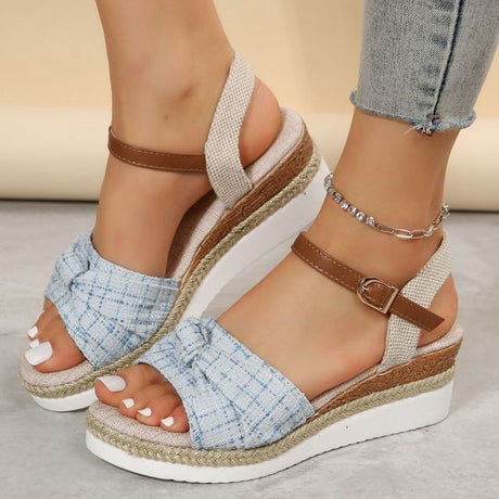 Open Toe Wedge Sandals for Women – Chic Espadrille Style & Comfortable Fit