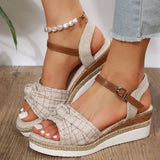 Open Toe Wedge Sandals for Women – Chic Espadrille Style & Comfortable Fit