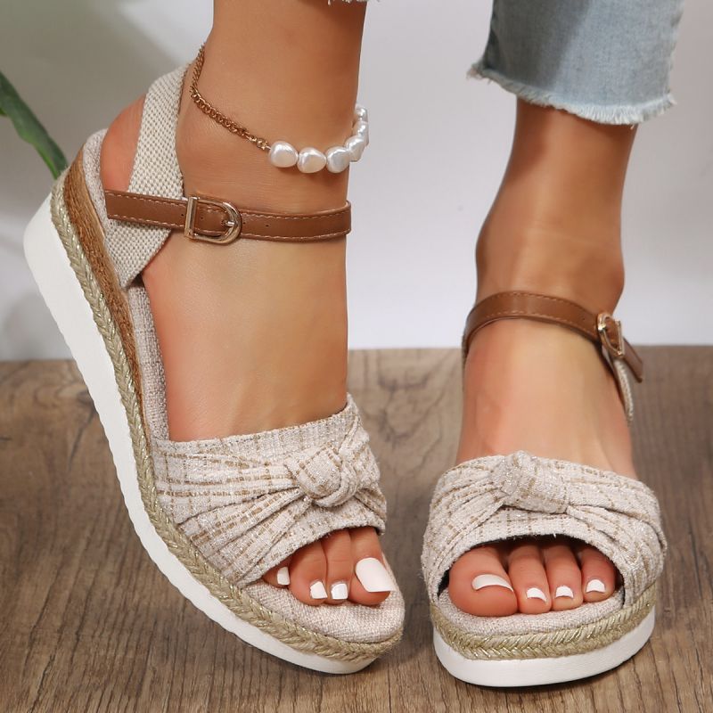 Open Toe Wedge Sandals for Women – Chic Espadrille Style & Comfortable Fit