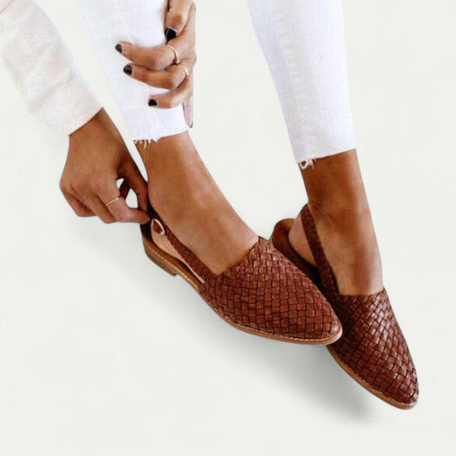 Orthopedic Woven Slingback Flats for Everyday Comfort