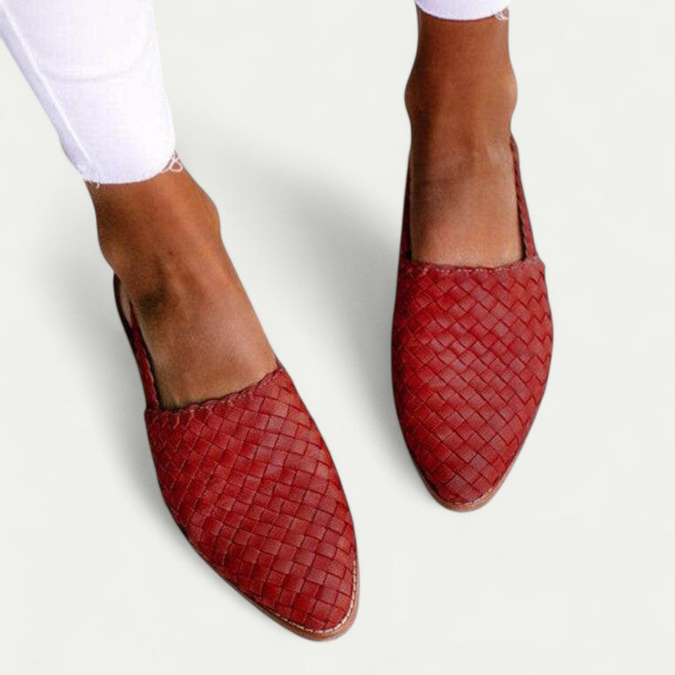 Orthopedic Woven Slingback Flats for Everyday Comfort