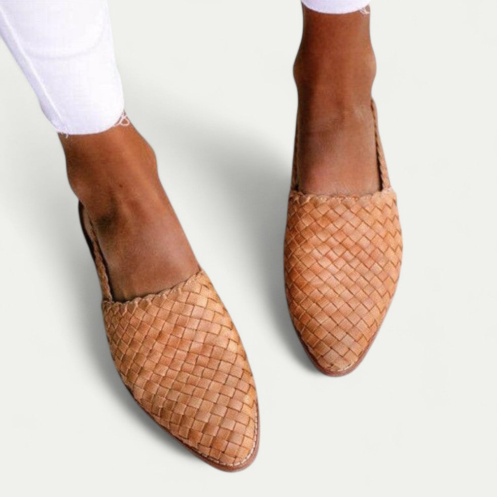 Orthopedic Woven Slingback Flats for Everyday Comfort