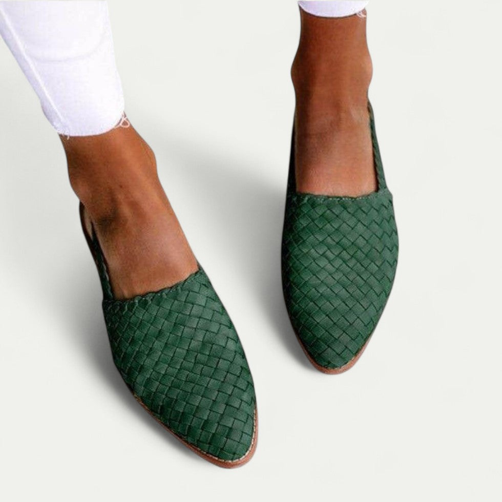 Orthopedic Woven Slingback Flats for Everyday Comfort