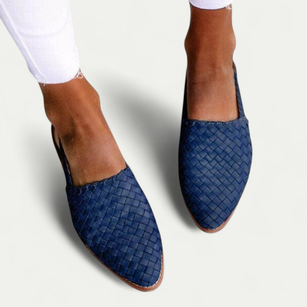 Orthopedic Woven Slingback Flats for Everyday Comfort