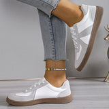 Patchwork Flat Heel Sneakers for Women – Comfortable & Stylish Casual Footwear 3