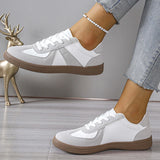 Patchwork Flat Heel Sneakers for Women – Comfortable & Stylish Casual Footwear 5