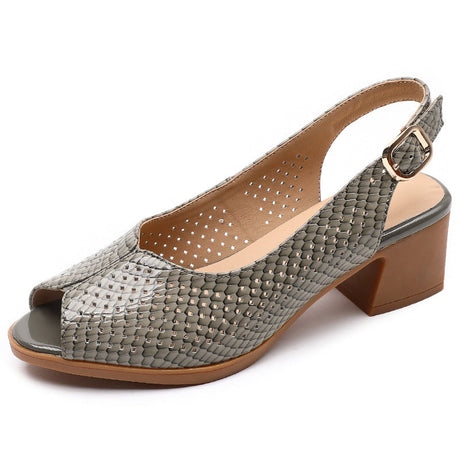 Peep Toe Block Heel Pumps for Women – Stylish & Comfortable