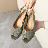 Peep Toe Block Heel Pumps for Women – Stylish & Comfortable