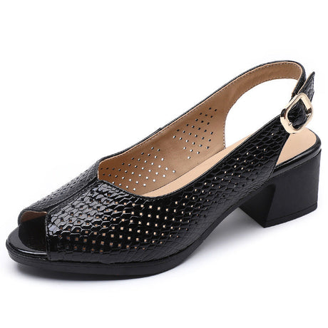 Peep Toe Block Heel Pumps for Women – Stylish & Comfortable