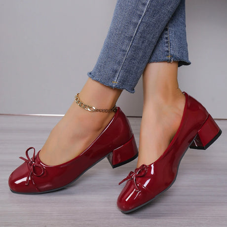Platform Heels for Women – Elegant Bow-Knot Design & Comfortable All-Day Wear