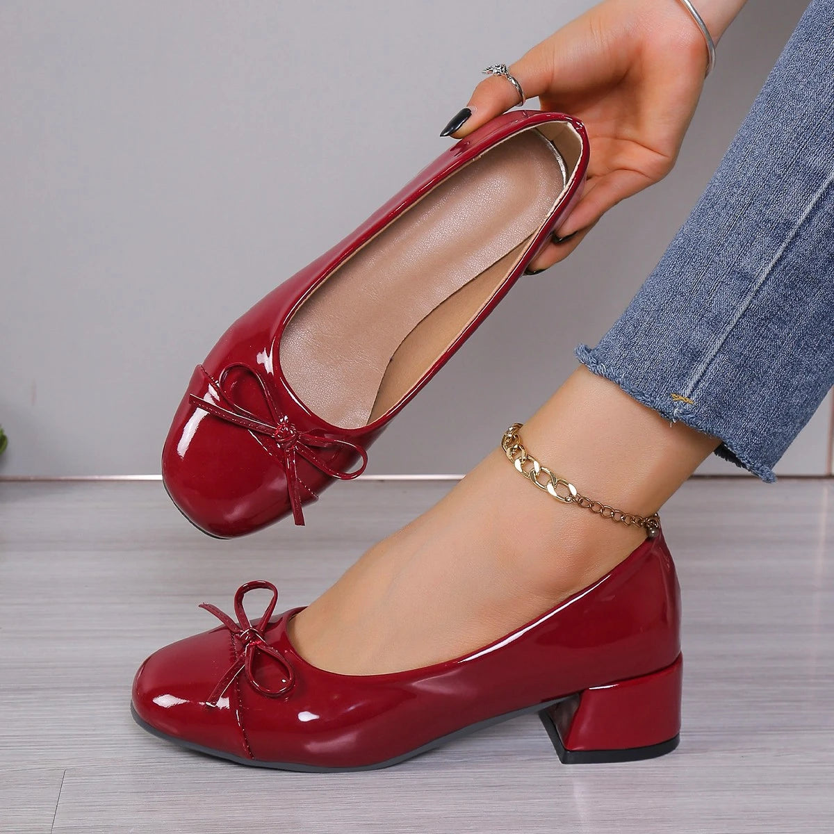 Platform Heels for Women – Elegant Bow-Knot Design & Comfortable All-Day Wear