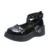 Platform Mary Jane Shoes for Women – Stylish with Star Buckle Strap