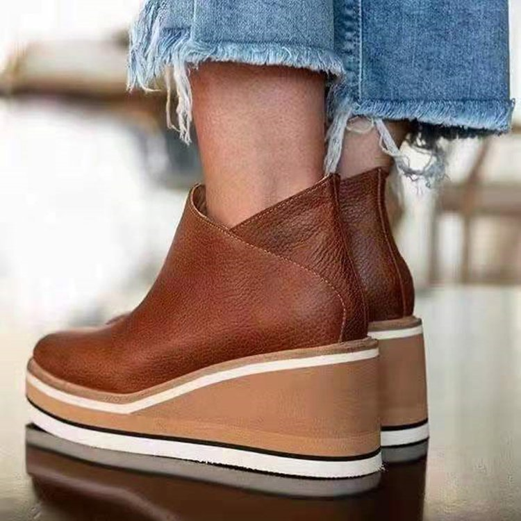 Platform Wedge Ankle Boots for Women – Stylish & Comfortable