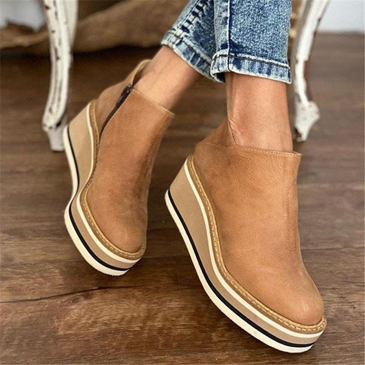 Platform Wedge Ankle Boots for Women – Stylish & Comfortable