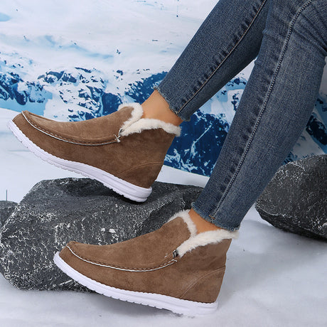 Plush Fur Short Boots for Women – Cozy & Stylish Comfort