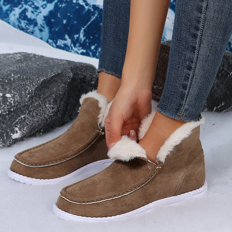 Plush Fur Short Boots for Women – Cozy & Stylish Comfort