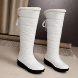 Plush Lace-Up Winter Boots for Women – Cozy & Stylish