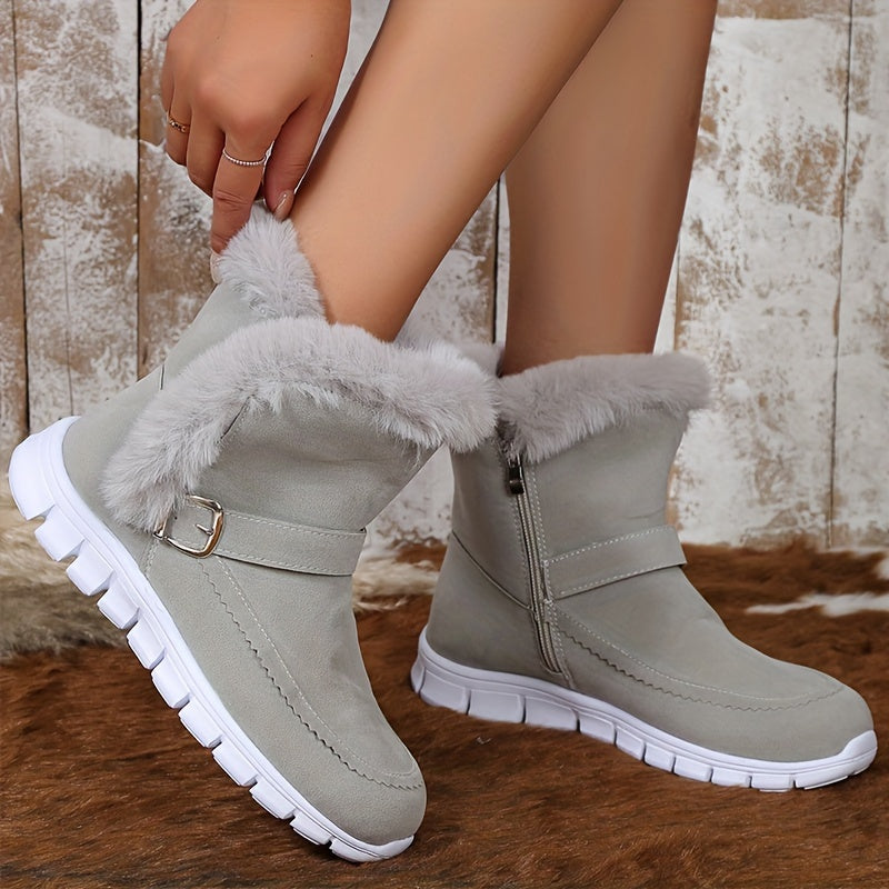 Plush Winter Snow Boots for Women – Stylish & Comfortable
