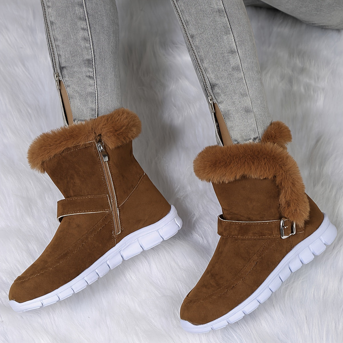 Plush Winter Snow Boots for Women – Stylish & Comfortable