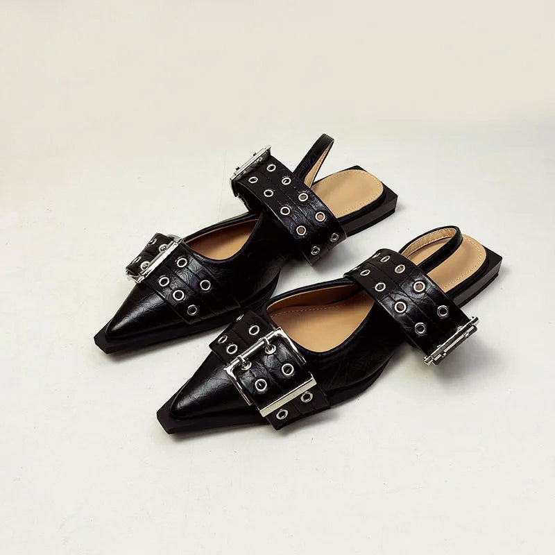 Pointed Sandals for Women – Bold & Stylish Design with Wide Buckle Straps