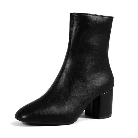 Pointed Toe Black Ankle Boots for Women – Elegant & Versatile Style