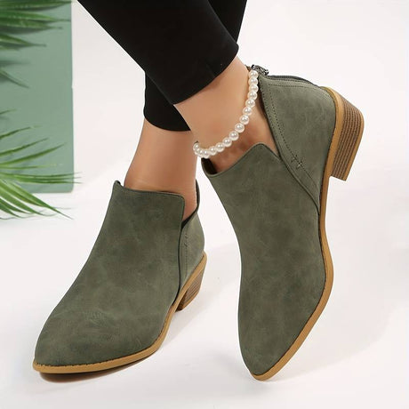 Pointed Toe Black Ankle Boots for Women – Stylish & Versatile Booties