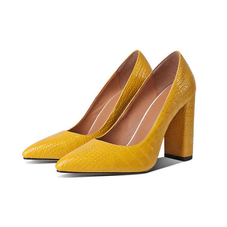 Pointed-Toe Block Heel Pumps for Women – Elegant & Comfortable