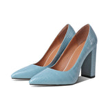 Pointed-Toe Block Heel Pumps for Women – Elegant & Comfortable