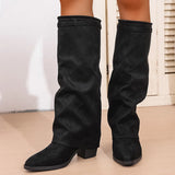 Pointed Toe Knee High Boots for Women – Stylish & Comfortable Black Design