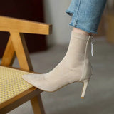 Pointed Toe Stiletto Ankle Boots for Women – Chic & Versatile