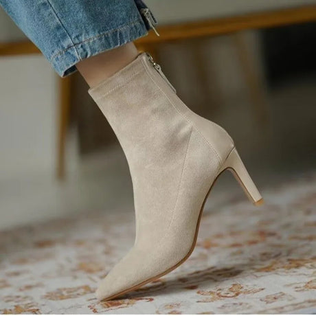 Pointed Toe Stiletto Ankle Boots for Women – Chic & Versatile