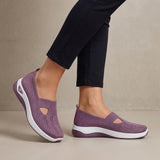Breathable Knit Walking Sneakers – Lightweight Slip-On Comfort Shoes