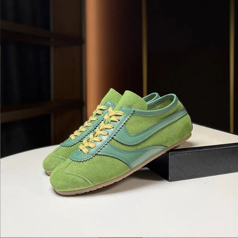 Retro Lace-Up Sneakers for Women – Stylish & Versatile