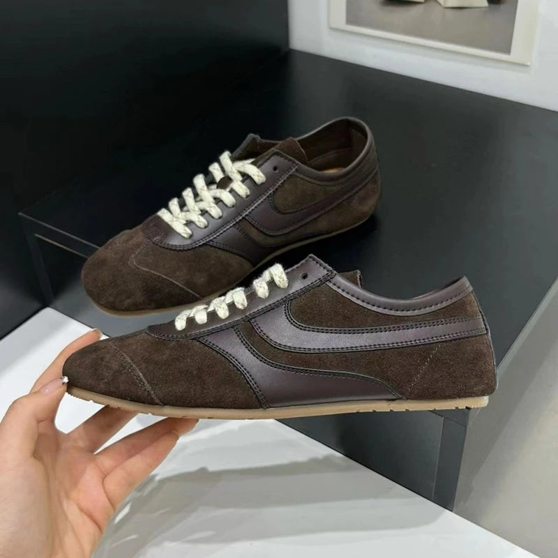 Retro Lace-Up Sneakers for Women – Stylish & Versatile