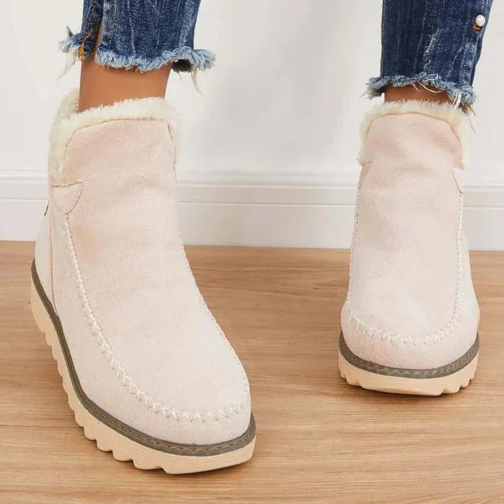 Retro Thick-Soled Snow Boots for Women – Cozy & Stylish