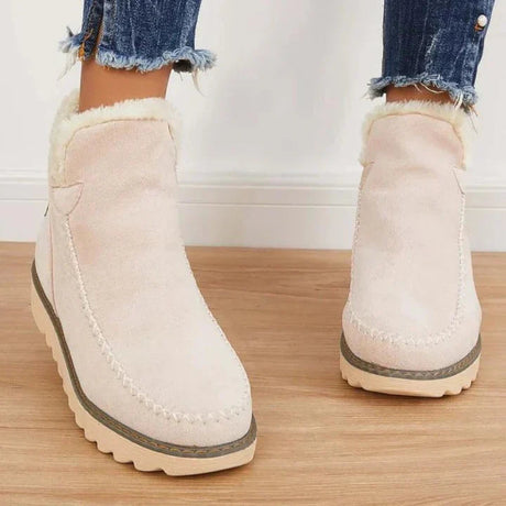 Retro Thick-Soled Snow Boots for Women – Cozy & Stylish