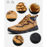 Retro Leather Mid-Top Boots for Men – Stylish & Durable Design 4