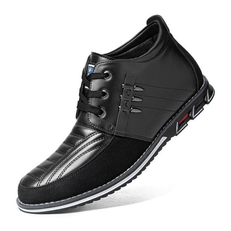 Rivet Lace-Up Black Ankle Boots for Men – Stylish & Comfortable Business Casual 3