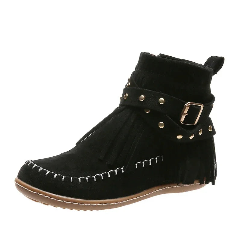 Round Toe Winter Boots for Women – Stylish & Comfortable Snow Footwear
