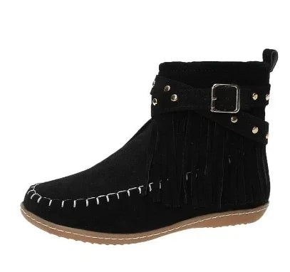 Round Toe Winter Boots for Women – Stylish & Comfortable Snow Footwear