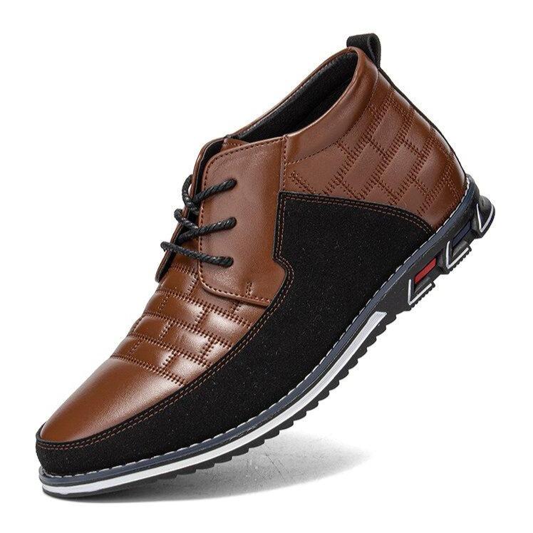 Round Toe Lace-Up Ankle Boots for Men – Stylish & Versatile 2