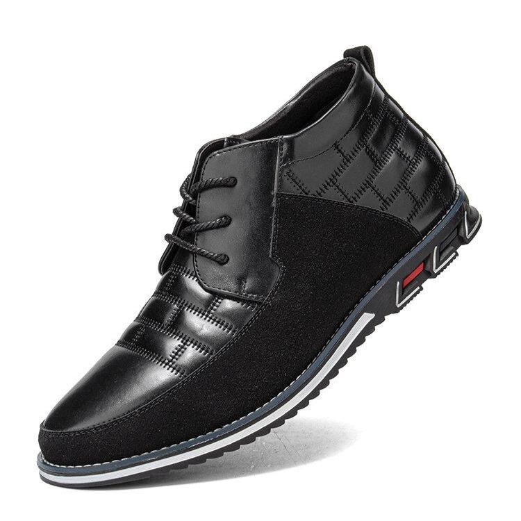 Round Toe Lace-Up Ankle Boots for Men – Stylish & Versatile 3