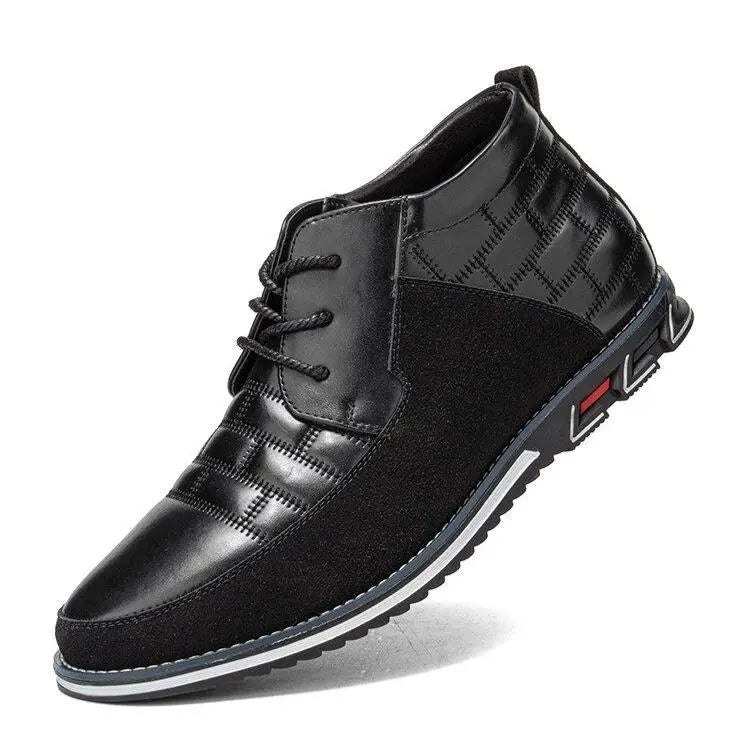 Round Toe Lace-Up Ankle Boots for Men – Stylish & Versatile 3